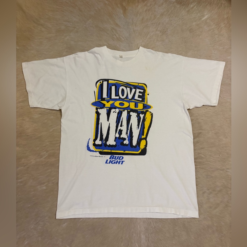 Screen Stars White 'I Love You Man' Graphic Tee